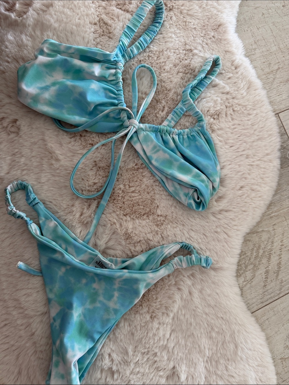 Tiger Mist Blue Green Tie-Dye Bikini Set